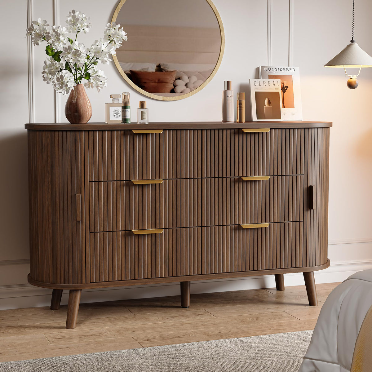 Fluted 6 Drawer Dresser X799957