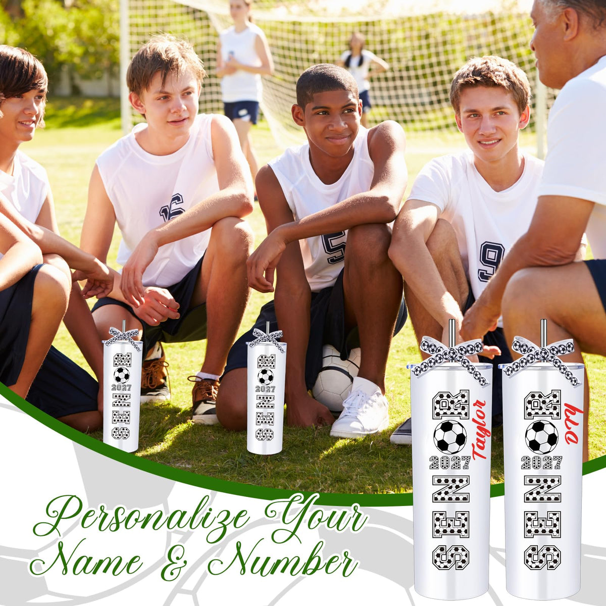 20 oz Soccer Tumblers Cups Q570315