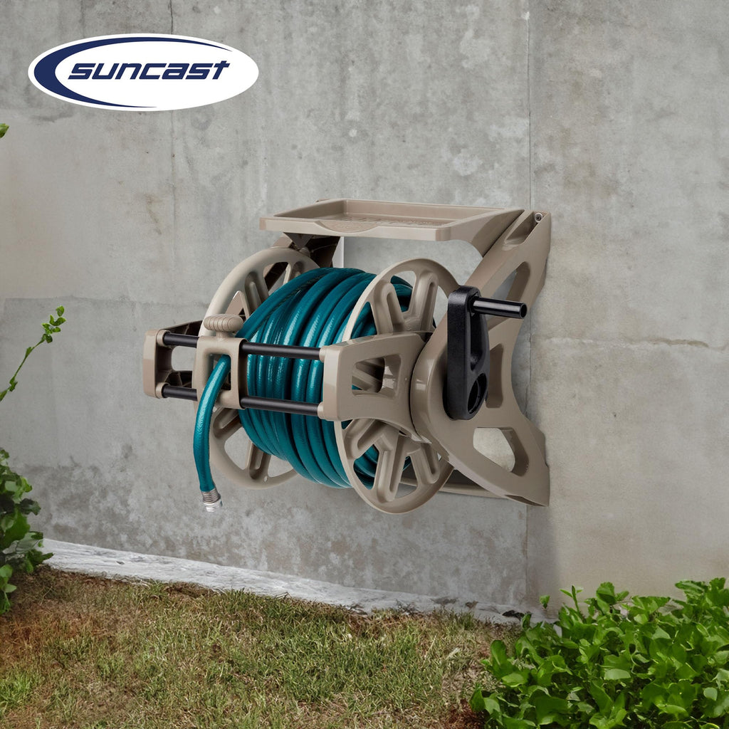 Wall-Mount Hose Reel with Storage Tray A679