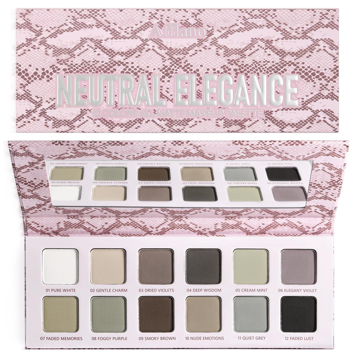 Cool Toned Grey Matte Eyeshadow Palette D501554