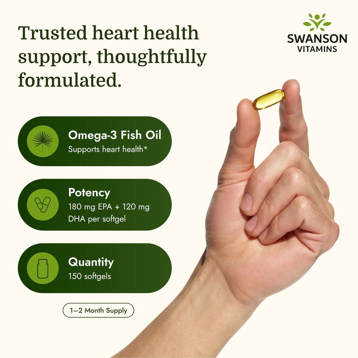 Omega-3 Fish Oil 150 Softgels Lemon B820174