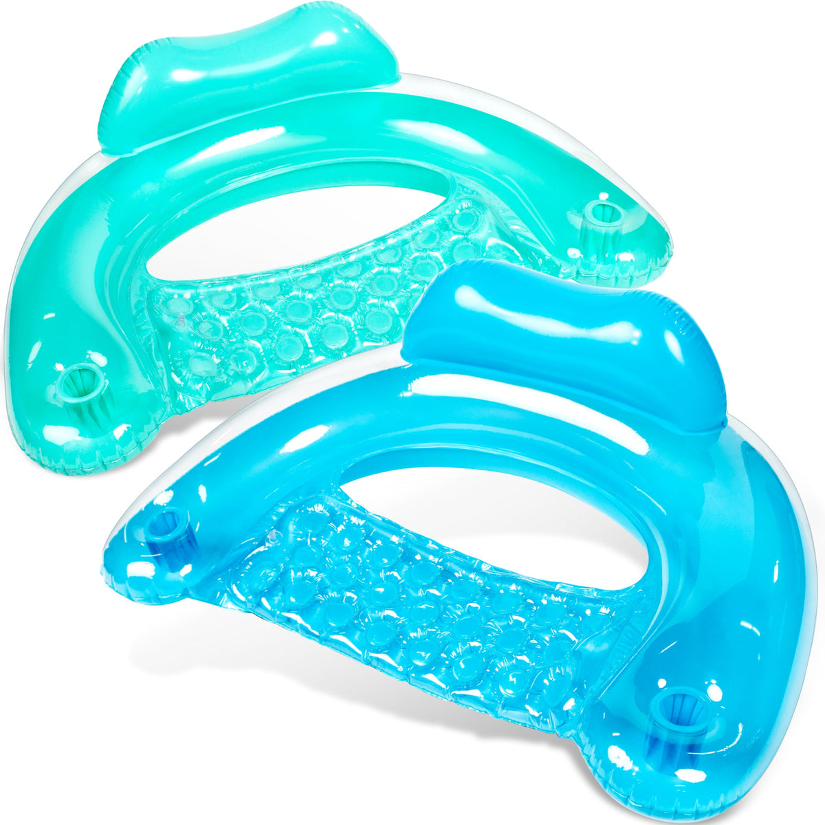 2 Pack Inflatable Pool Chairs with Cup Holders L912279