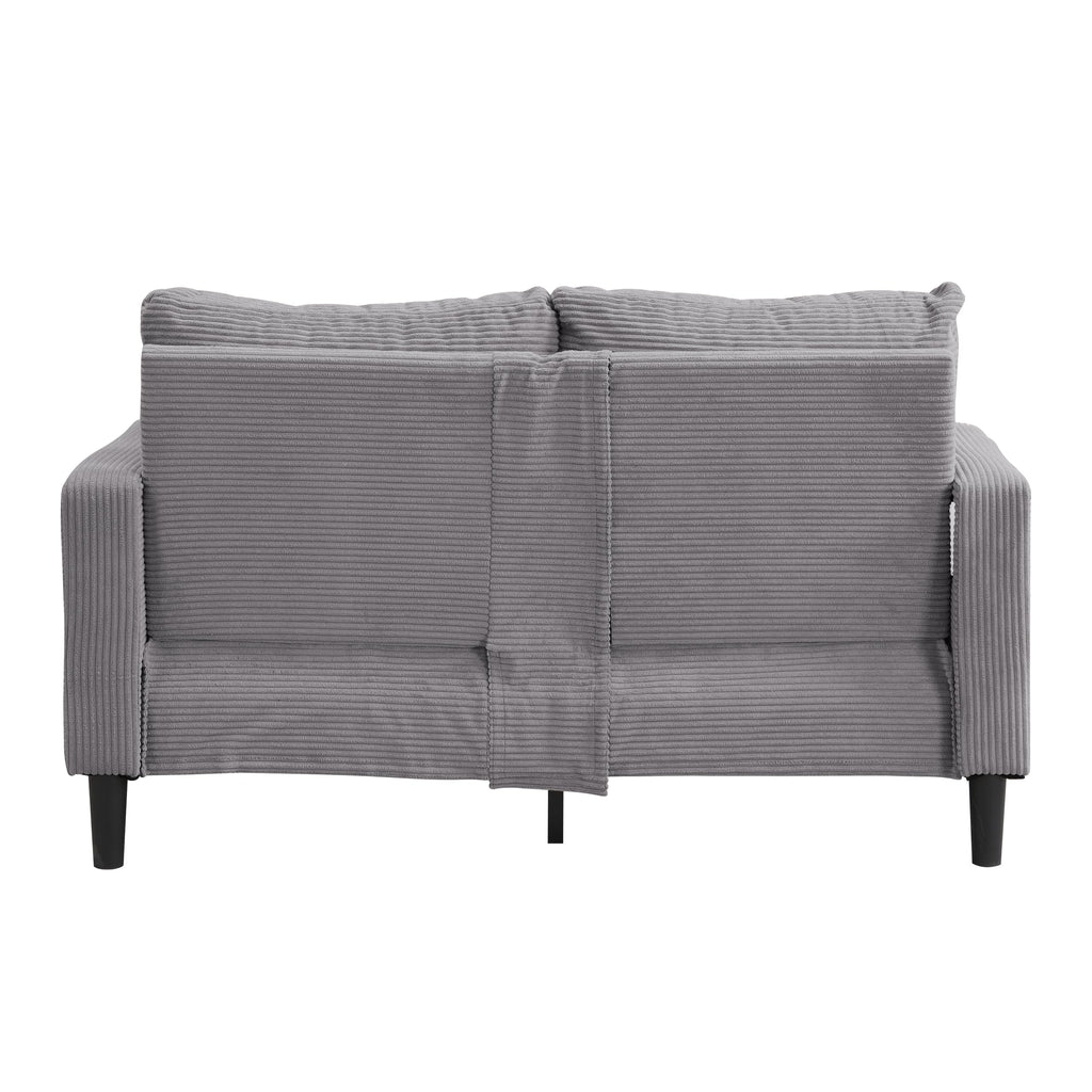 Oversized Corduroy Sofa with 2 Throw Pillows B4550