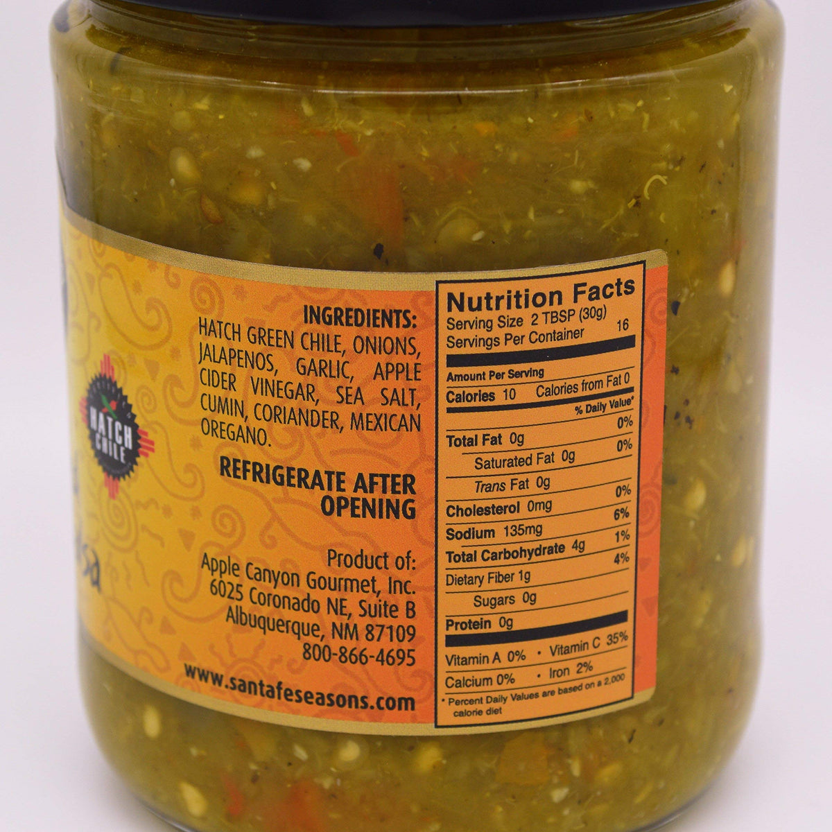 Fire Roasted Green Chile Salsa 16 Ounce M683