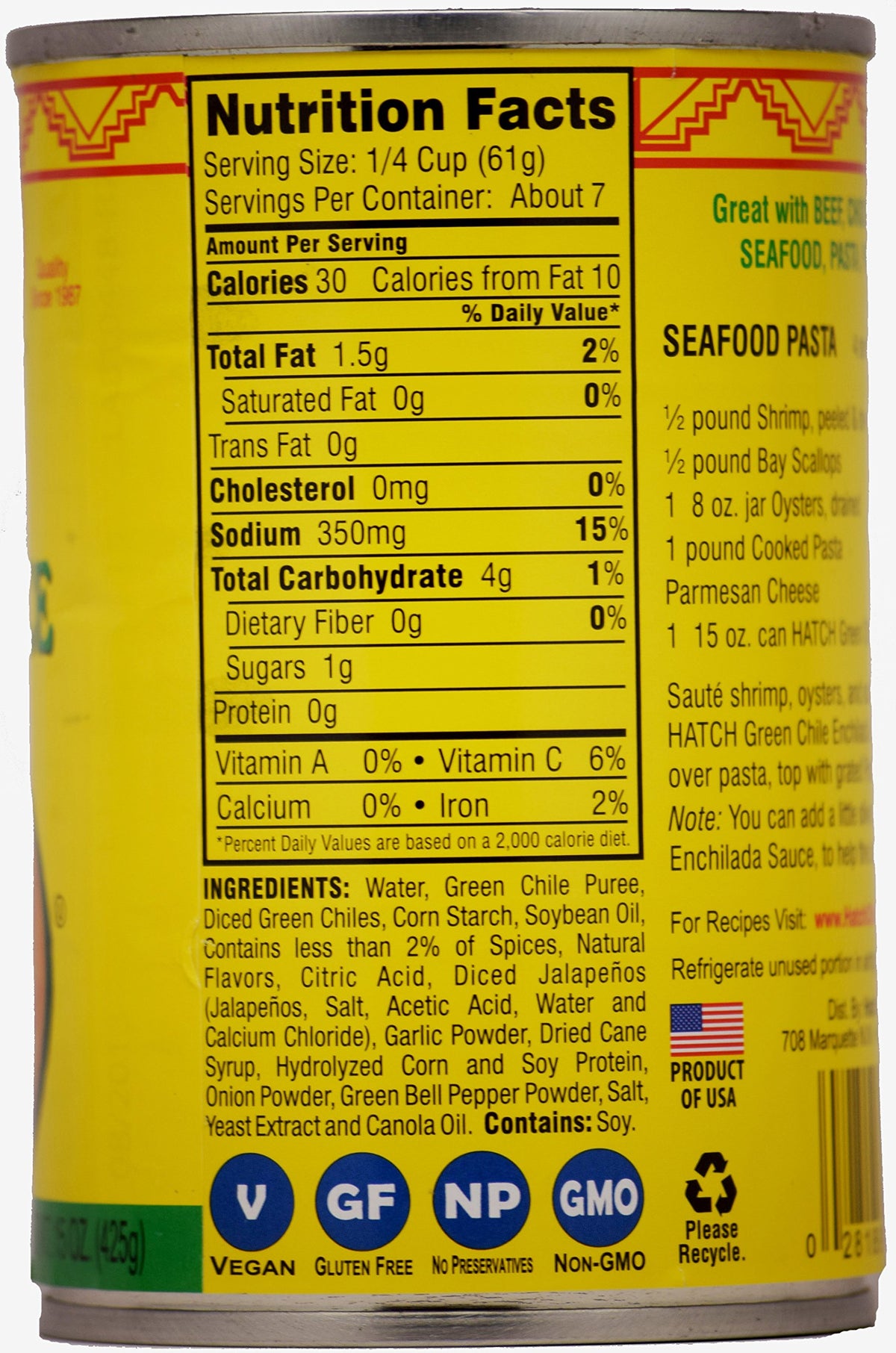 Mild Hatch Green Chile Enchilada Sauce 15-Ounce Pack of 6 P283