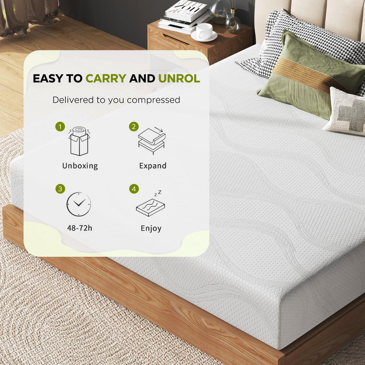 6 Inch Twin Memory Foam Mattress I169