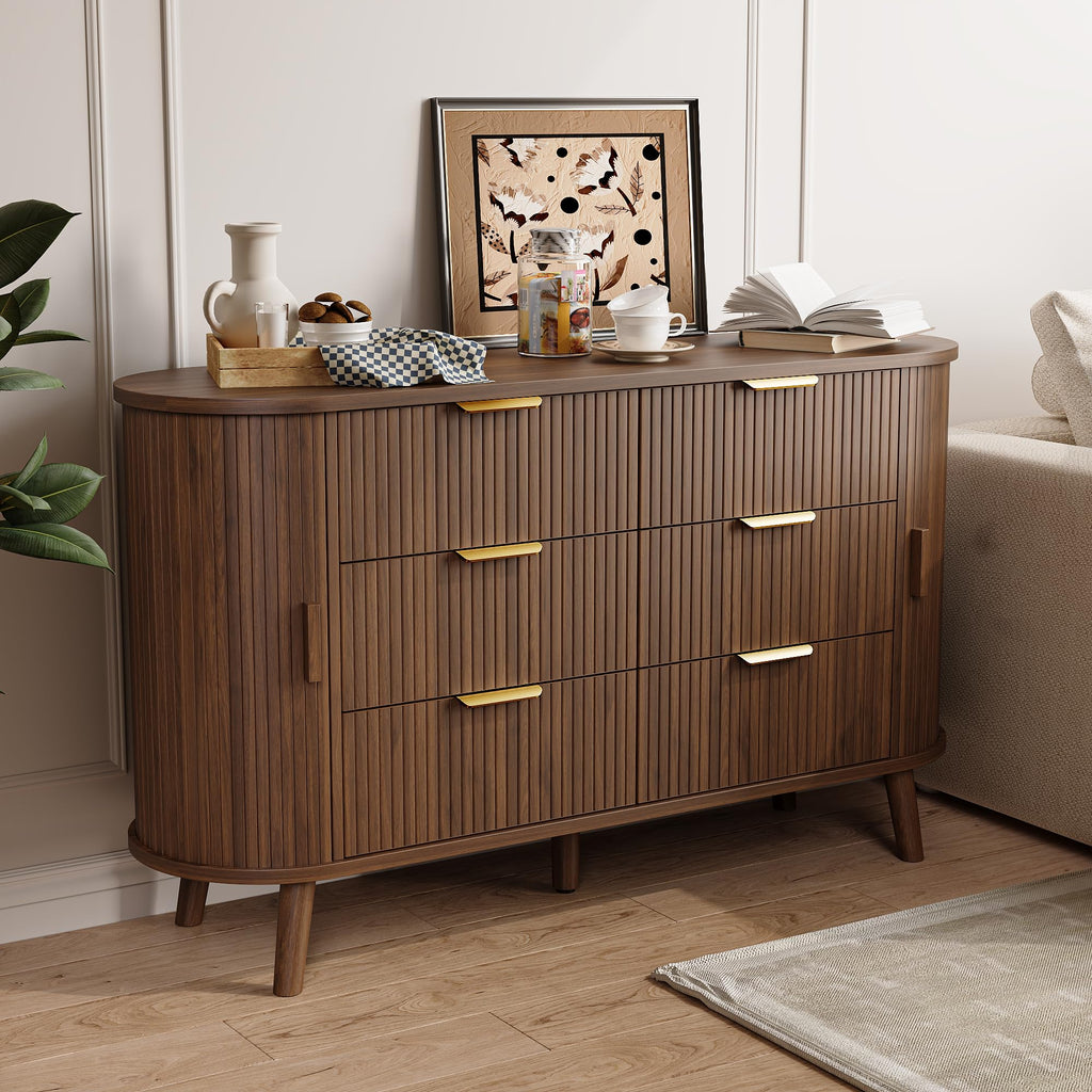Fluted 6 Drawer Dresser X799957