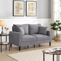 Oversized Corduroy Sofa with 2 Throw Pillows B4550