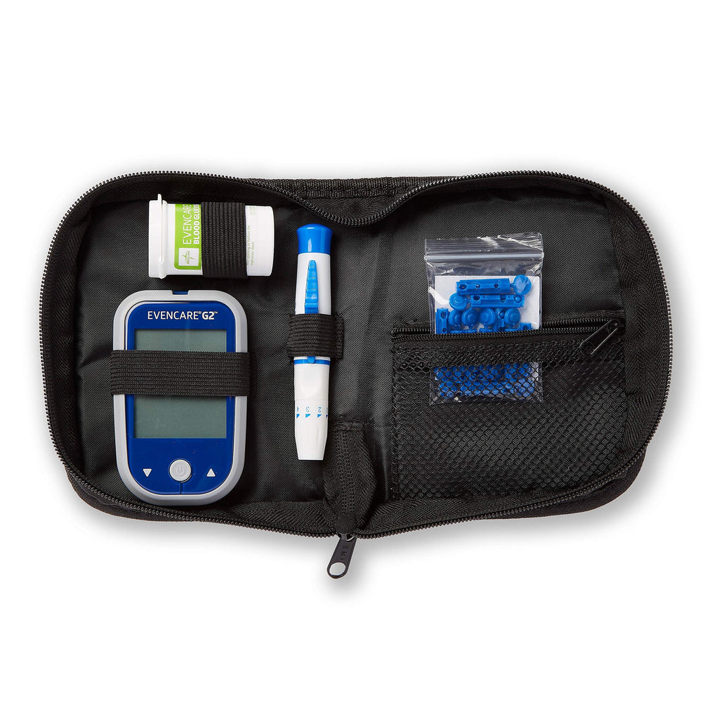 Blood Glucose Monitor Starter Kit with Lancing Device, Lancets, Test Strips, Carrying Case Y862