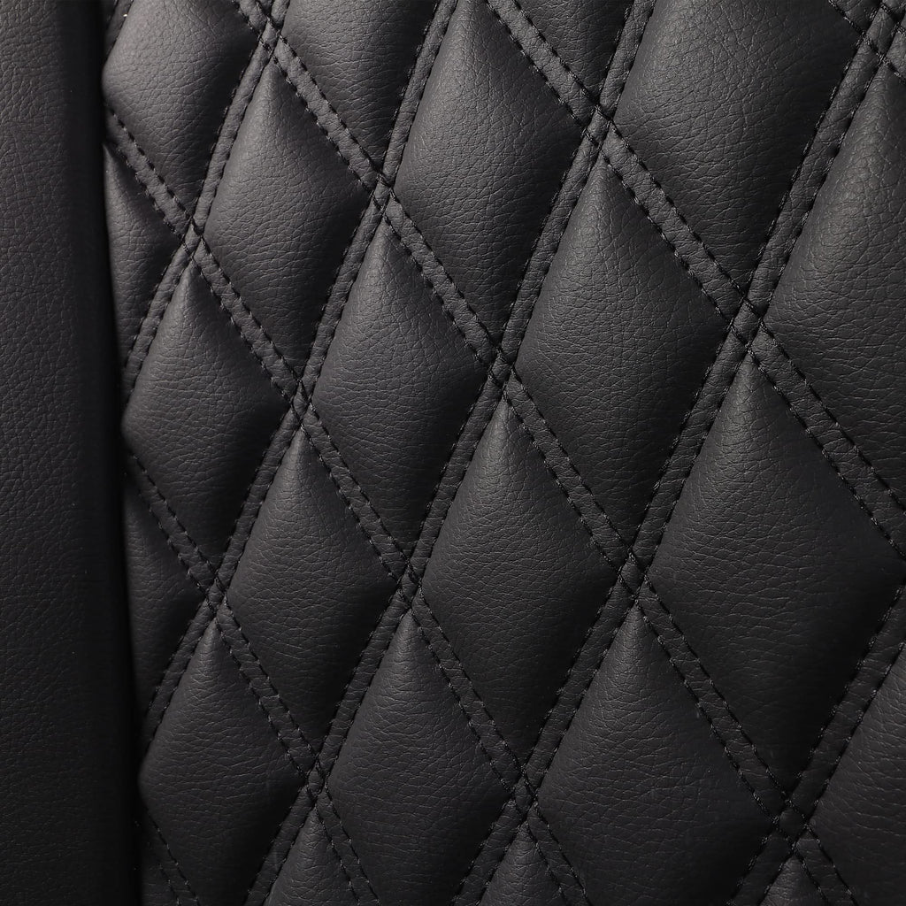 Waterproof Synthetic Leather Car Seat Covers 5PCS Full Set Black Red B780281