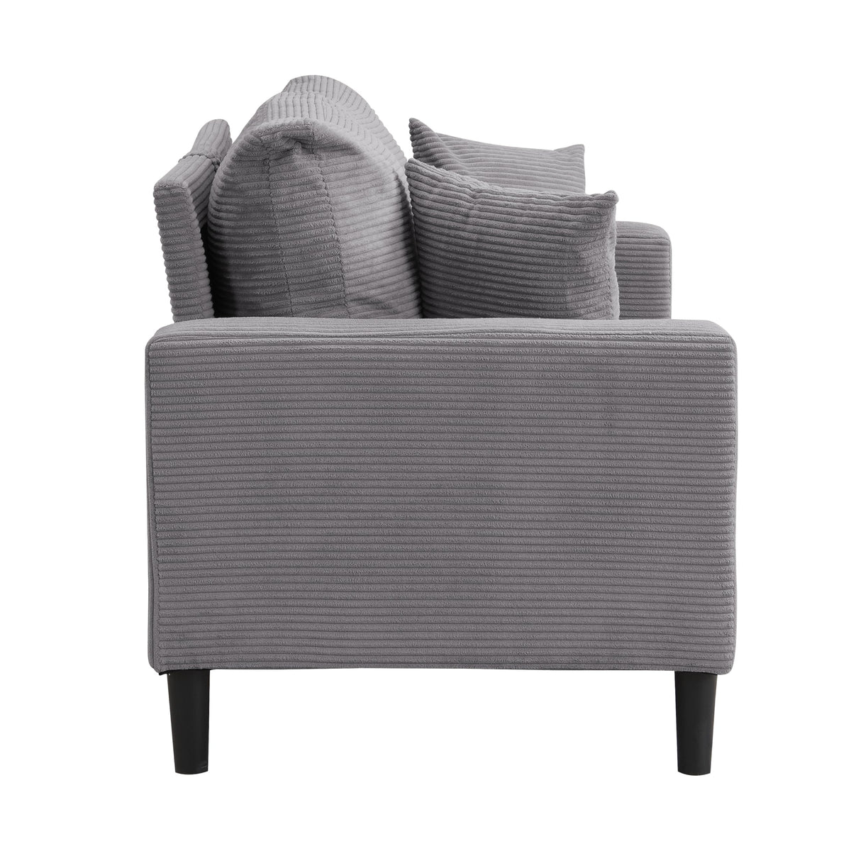 Oversized Corduroy Sofa with 2 Throw Pillows B4550